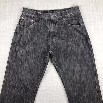 Southpole Mens 34x33 4180 Jeans *READ* Black/Grey Baggy Mall Goth