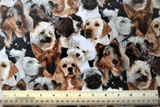 Fabric Traditions Patty Reed Packed Dogs pets pups By the 1/4 yard cotton fabric