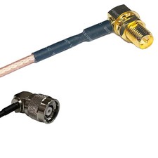 RG316 RP-SMA FEMALE ANGLE to RP-TNC Male Angle RF Cable Rapid-SHIP LOT