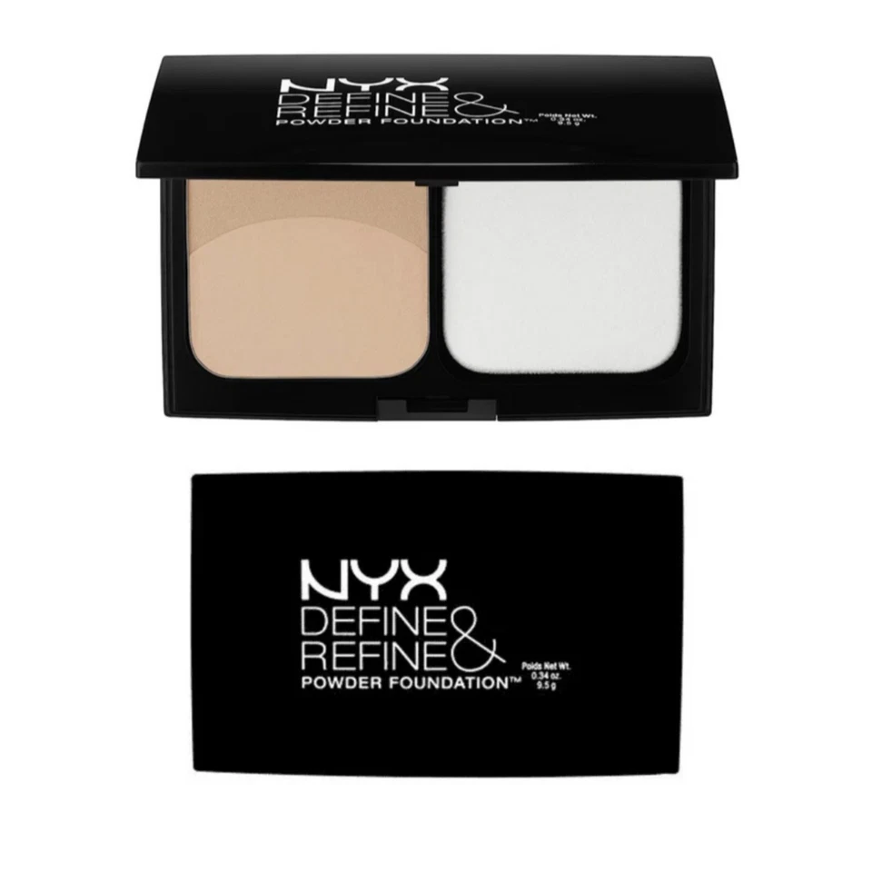 2x NYX Define & Refine Powder Foundation Net Wt 0.34 Oz. DRPF02 Light/Pale - Image 2 of 4