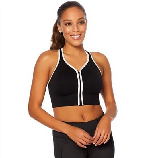 Copper Fit Zipper Sports Bras for Women