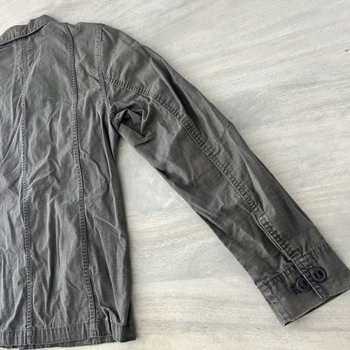 GAP Military Cargo Utility Zip Up Jacket Gray Mens Small Y2K 2000s - Picture 10 of 12