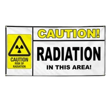 Vinyl Banner Multiple Sizes Caution! Radiation Safety Lifestyle Outdoor