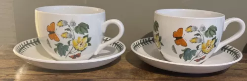 PORTMEIRION BOTANIC GARDEN BARBADOS COTTON - JUMBO BREAKFAST MUGS (2)