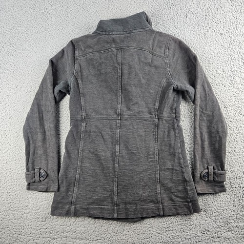 Eddie Bauer Peacoat Jacket Womens Size Small Gray Double Breasted High Neck - Picture 7 of 10