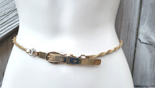 Vintage Women's Gold Rope Chain Belt Twisted Metal Mesh Sm/Med