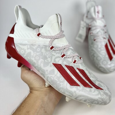 Adidas Adizero New Reign Young King White Red Floral FU6708 Football Size 10