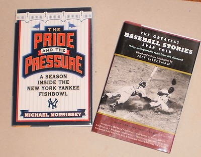 #ad 2 Baseball Books: The Pride amp; Pressure NY Yankees amp; Greatest Baseball Stories $9.99
