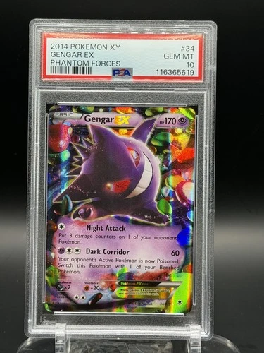 Gengar EX 34/119 XY - Phantom Forces PSA 10