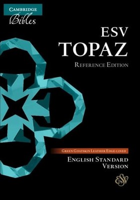 ESV Topaz Reference Edition, Dark Green Goatskin Leather, ES676:XRL, Prepared fo
