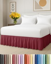 Bedskirt King Size Ruffle - 12 inch Drop Dust Ruffle Bed Skirt with Platform -