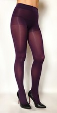 Collants Well épais 50D opaque Prune Lycra satiné Taille 1