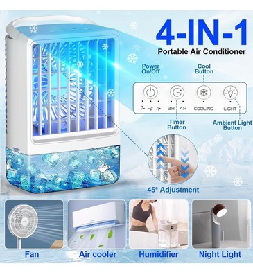 Portable Air Conditioners Ice Fan That Blow Cold Air USB Mini Air Conditioners