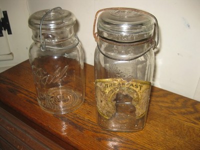 Queen Wide Mouth Fruit  Jar Boston Kivlan Smalley Onthank & Ball Ideal July 1908