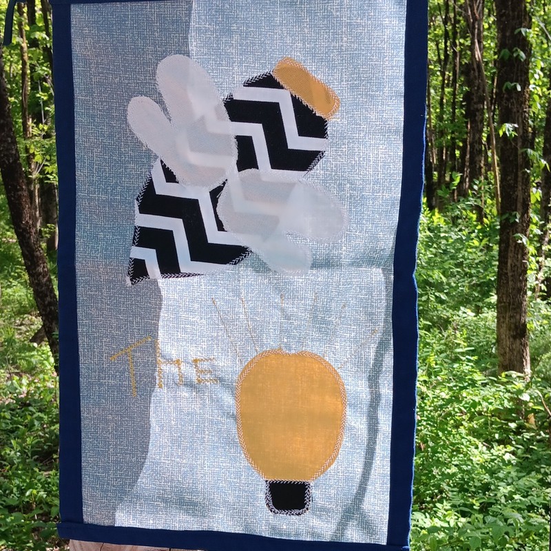 Bee The Light Garden Flag Blue 11 1/2" X 19"