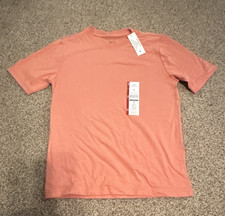 Wonder Nation Boys M 8 Pink Solid Basic Crew Neck Short Sleeve T-Shirt