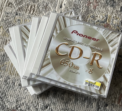 Pioneer CD-R 650 MB Jewel Case CDM-J74 Sealed CD recordable Lot Of 10 Z8)