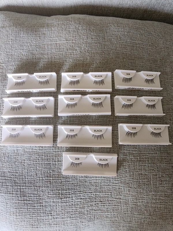 Ardell ACCENT 308 False Half Lashes Authentic Ardell Black Strip (10 Pack)