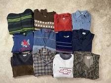 Vintage Clothes Lot Bulk Fall/Winter Mixed Size Adult 70s, 90s, Y2K Sweaters USA