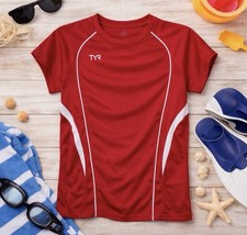 NWT TYR Women's Red Lightweight Tech Tee Pullover Alliance S/S Swimwear Size XS