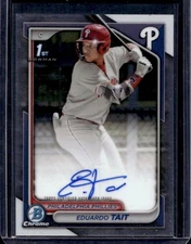 2024 Bowman Chrome - Prospect Autographs Eduardo Tait #CPA-ET (AU, RC)