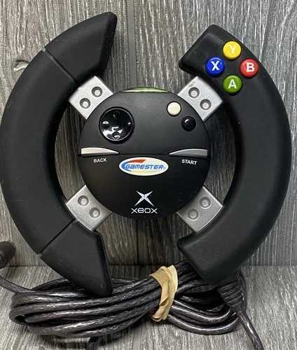 Vintage Radica Gamester Steering Wheel Controller for Original Xbox 2001