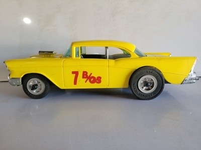 Vintage Rare W E N M A C Yellow 57 Chevy Gas Car