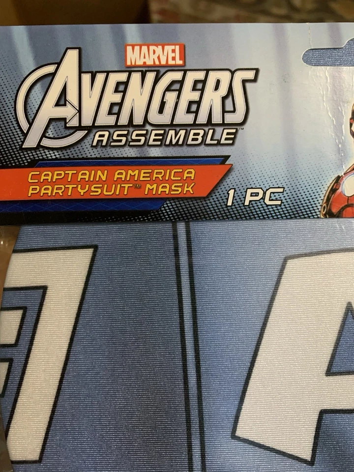 Captain America Partysuit Mask Marvel Avengers Assemble Halloween Costume K368 - Image 4 of 4