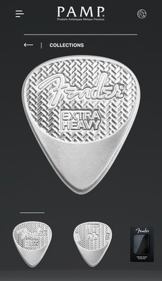 Fender Pamp 5g Sterling Silver Guitar Pick , Great Collectible!!
