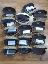 14 LOT Coach Hard Case Brown Clamshell Sunglasses Logo Monogram Print
