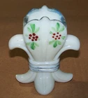 Antique Milk White Glass Toothpick Holders Old - Hand Painted