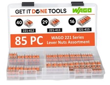 WAGO 221 Series 85pc Compact Splicing Wire Connector Assortment with Case