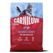 Carnilove Cat Food Large Breed Active Salmon & Turkey Adult Grain & Potato Free