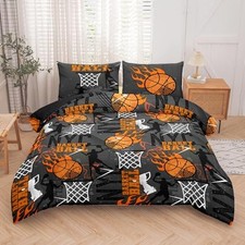 Basketball Comforter Sets for Boys Sports Bedding Queen 5 pcs Basketball 5054