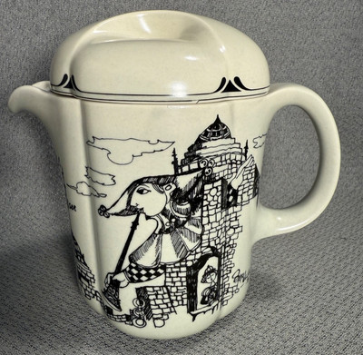 Rosenthal Bjorn Wiinblad TILL EULENSPIEGEL  Fairy Tale Mocha Coffee or Tea Pot