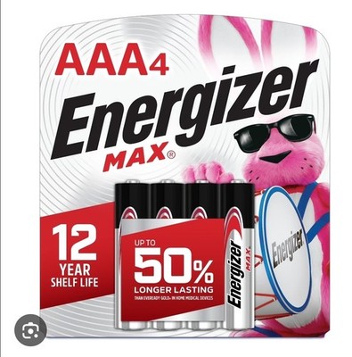 4 x Energizer MAX AAA Alkaline Batteries