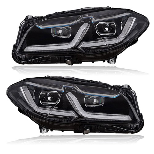 1 Pair LED Headlights Assembly Upgrade For BMW 5 Series F10 F11 F18 2009-2017 - Picture 9 of 22