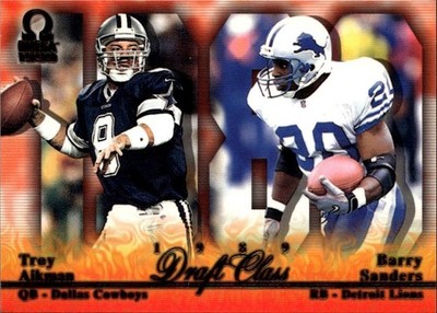 1999 Pacific Omega #3 Troy Aikman / Barry Sanders Draft Class