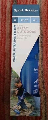 Sport Berkey  Wasserfilter Flasche Sauberes Wasser überall Jederzeit 600ml UVP 50£