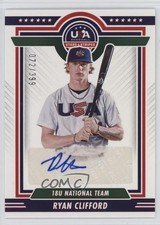 2022 Panini USA Baseball Stars & Stripes Blue Ink 72/399 Ryan Clifford Auto w3t