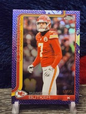 2025 Topps Chrome Harrison Butker Purple Pigskin Refractor /75