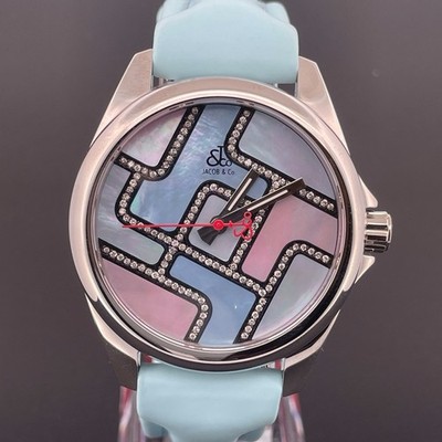 Jacob & Co JCTZM19 One Time Zone Diamond accented Mother Pearl Dial