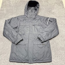 Columbia Youth 18/20 Winter Jacket Parka Hooded Omni-Shield Waterproof Dark Gray
