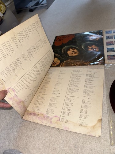 The Beatles - Rubber Soul Vinyl Record First JAPANESE Pressing Red Disc OP 7450 - Picture 3 of 22