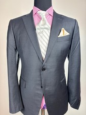 RECENT Ermenegildo ZEGNA Mod 2-Btn  Dark Gray  Black  Sport Jacket 44 R e54