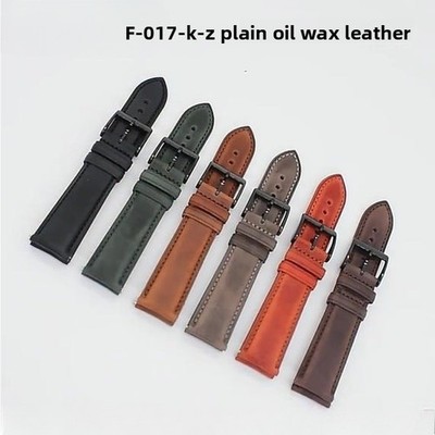 Premium Frosted Genuine Leather Watch Strap Mens 18-24mm Pin Buckle Vintage Band