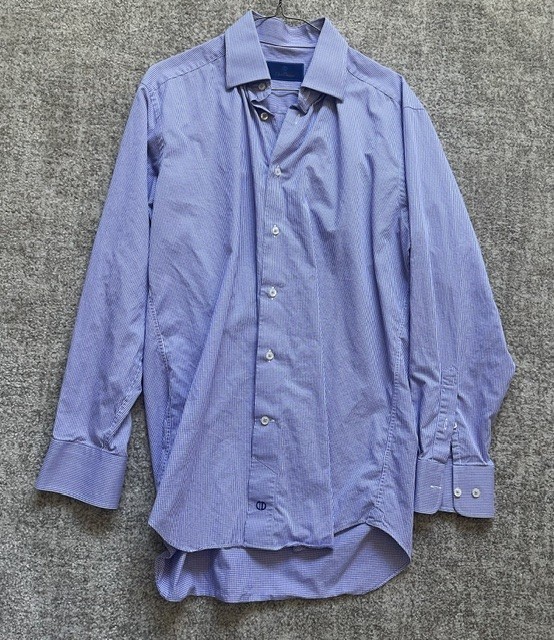 David Donahue purple long sleeve 15.5 X 32/33 shirt