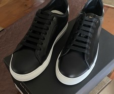 Image of Paul Smith Black Leather Trainers Ladies Size UK 6
