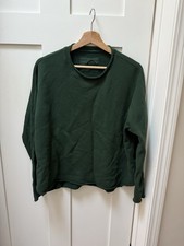 Frank Eileen Anna Long-Sleeve Triple Fleece Capelet Green Xs