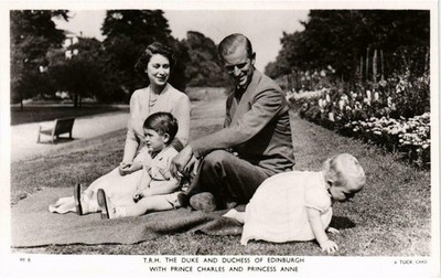 CPA Duke and Duhess of Edinburgh with Prin Charles BRITISH ROYALTY (679518)
